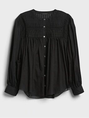 Banana Republic 🖤🖤🖤 Pintuck Swing Top Blouse - S Petite